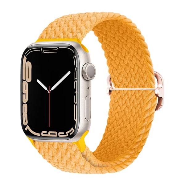 Flettet løkke til Apple Watch Rem 44mm 40mm 45mm 41mm 42mm 38mm 49mm Elastisk Solo armbånd iWatch series 9 se 7 5 6 Ultra2 Band 54.Millet farve 54. Millet color 38mm 40mm 41mm