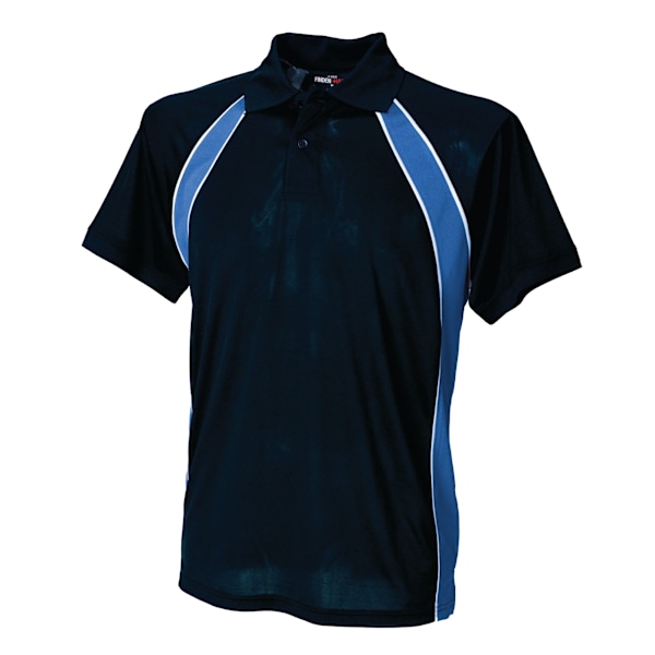 Finden & Hales Men's Team Sports Polo T-Shirt Navy/Royal/White XL