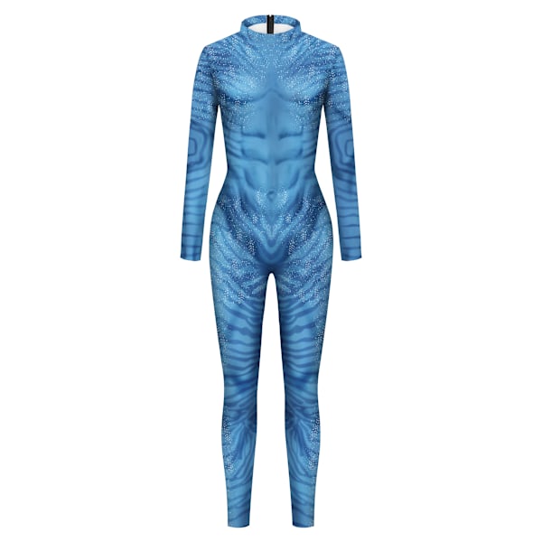 Zawaland Halloween-juhlan Painettu Spandex Elastinen Zentai Luuranko Body Jumpsuit Cosplay-asu Catsuit B142-255 B142-255 L