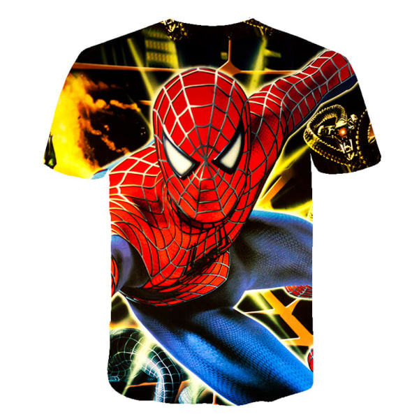 Spider-Man T-shirt med korta ärmar för pojkar och flickor, casual topp A A 110 cm