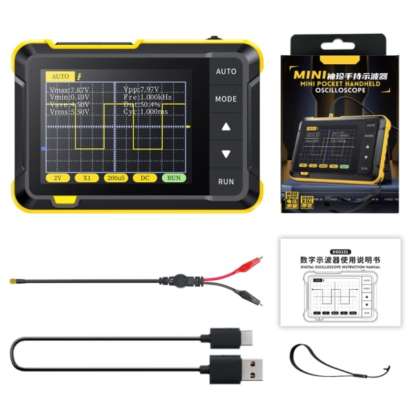 Digital oscilloscope high-definition LCD screen Automatic adjustments with the push of a button for easy measurement and analysis