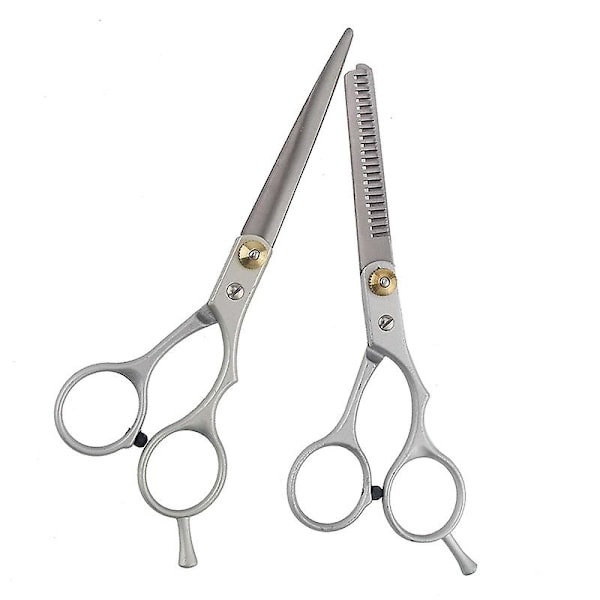 2 stainless steel hairdresser's and hair scissors