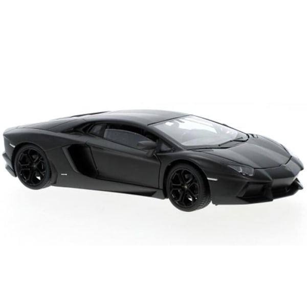 Samlet Miniatyr - Lamborghini Aventador LP 700-4 Matt Svart 1/24 Welly