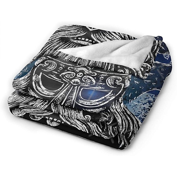 Ravner Norse Mythology Viking Kast Fleece Sofa Teppe Sengetøy Tykt Varmt For Barn, Anti-pilling Flanell, Hvit Svart, Flere Størrelser Godt Matchet Be 50x40in 125x100cm