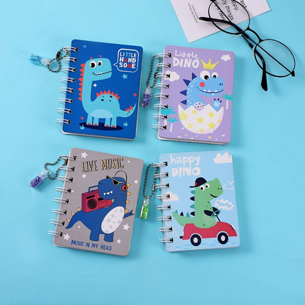 4pcs Random Pattern Portable Notepad Dinosaur Kawaii Notepad Sketch Notepad