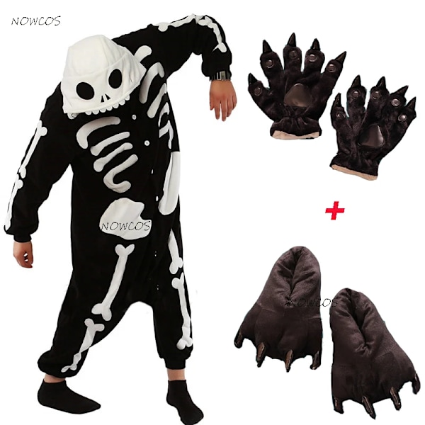 Voksne Kvinner Menn Halloween Cosplay Kostymer Tegneserie Onesies Jumpsuit Pyjamas Nattøy Vinter Pyjamas Jul Party Anime Show kostyme sho costume shoes Adult size M