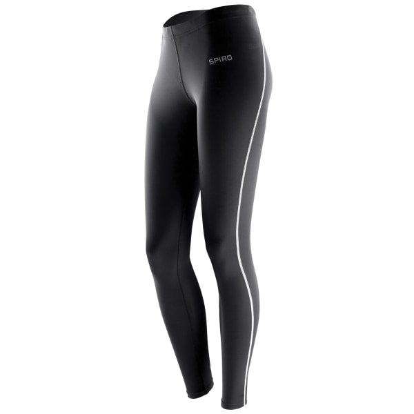 Spiro Women's/Women's Bodyfit Performance Base Layer Leggings XL- Black XL-2XL