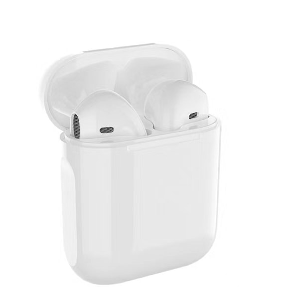 Original i12 Tws Stereo Wireless 5.0 Bluetooth In-Ear Headphones with iPhone Case (White)