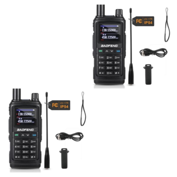1/2/3 UHF/VHF med trådlös frekvenskopiering Handhållen amatörradio BLack Black 2 Set