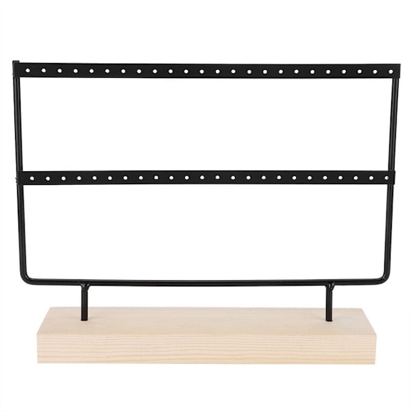 46 Holes Metal Jewelry Rack Earrings Necklace Display Stand Hanger Storage Organizer Black