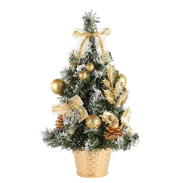 1/2 Bedårande Juletræ med Juletræskugle Hjemmeindretning Guld 20cm Golden 20cm Golden 20cm 1 Set