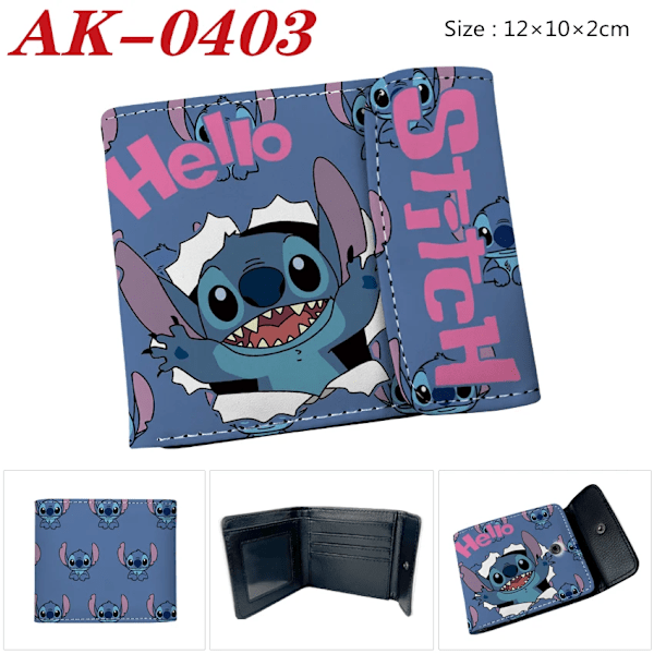 Uusi Disney-piirretty Stitch-lompakko korttikotelolla ja lukolla, lahja tytöille ja pojille XQSDZ006