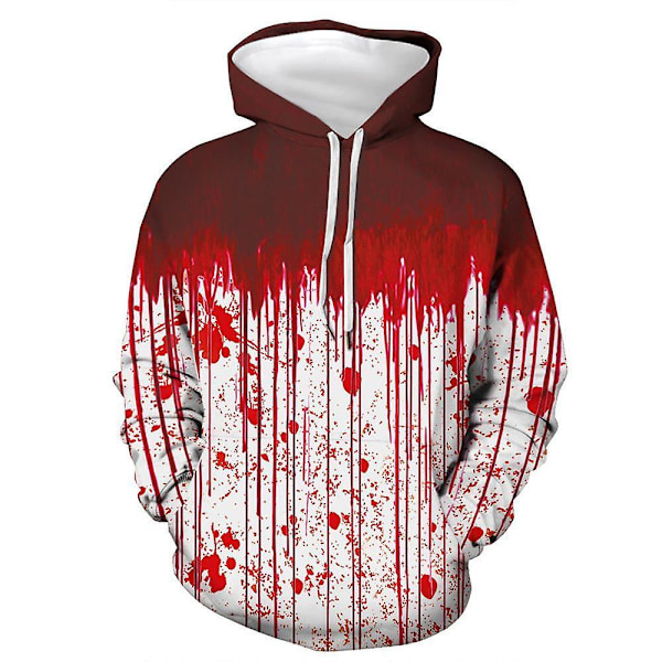 Halloween Blodig Hoodie til Mænd, Trøje med Huve style 2 style 2 2XL