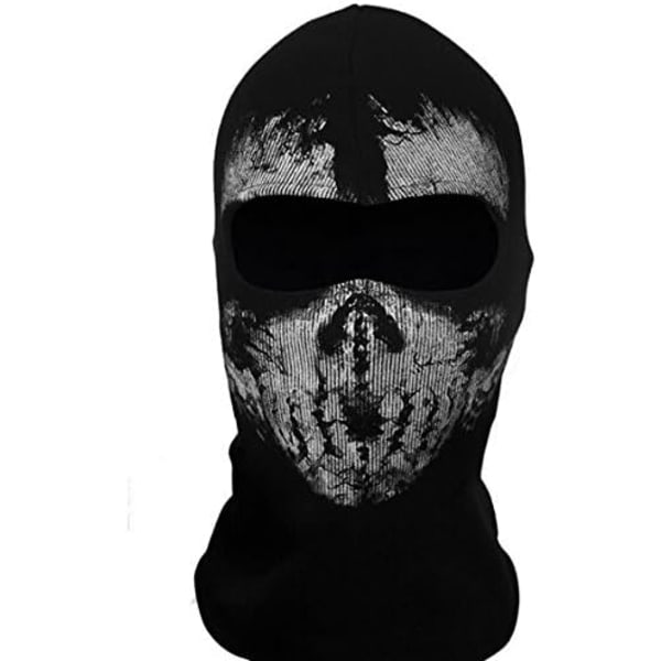 Ny Ghosts Balaclava Sykkel Skateboard Cosply Kostyme Hodeskallemaske