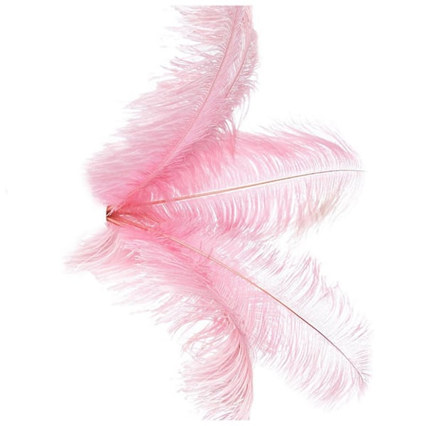 20 pcs Natural Ostrich Feathers Wedding Party Decoration Pink 20-25cm