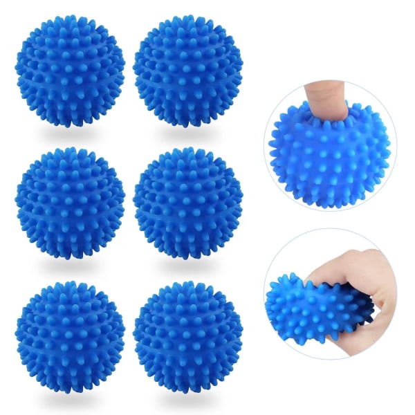 Torktumlare bollar Paket med 6 torktumlare bollar Tvättbollar för kläder