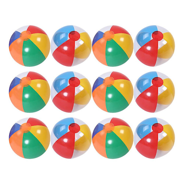 12 pcs inflatable beach balls outdoor pool play ball toy for summer