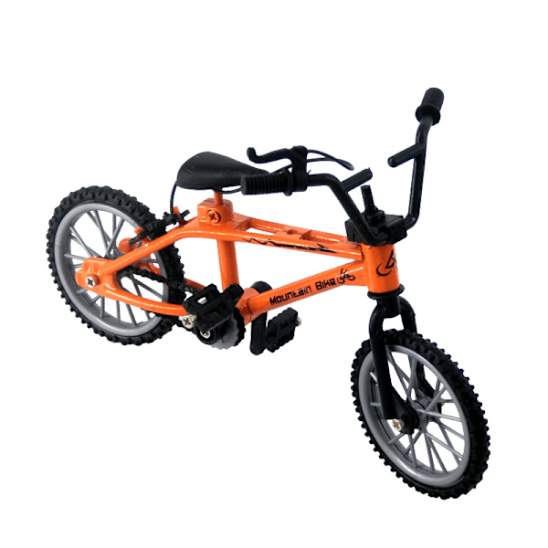 Mini Finger BMX Fan Toy, Alloy Functional Bike Orange (1pc, orange)