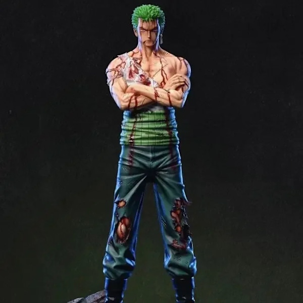 30cm One Piece Anime-toimintahahmo Roronoa Zoro Winesmoke Sanji -jalusta Pvc-patsas Patsasmallikeräily Poikaleikki lahjat