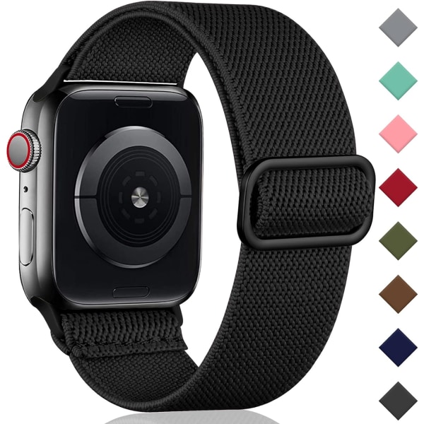 Loop-rem til Apple Watch-rem Justerbar nylon sportsrem til iWatch SE Serie 9/8/7/6/5/4/3/2/1