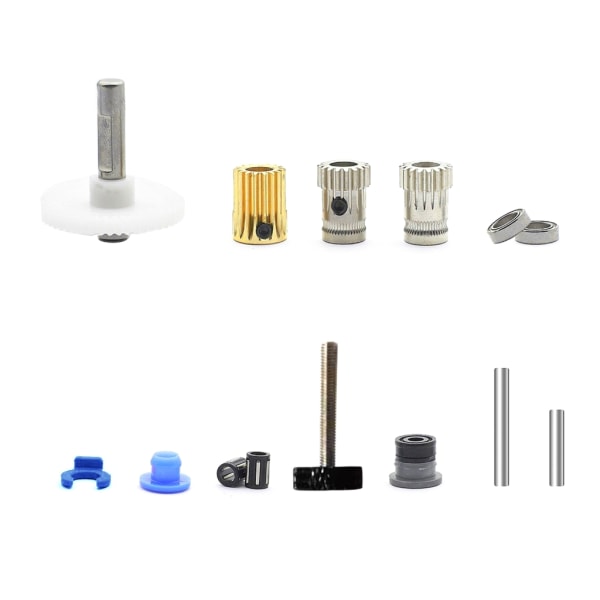 Bmg Ekstruder Dobbelt Gear Kit Hærdet Stål Opgraderet Feed Gear Ekstruder Kit til PRUSA/Bowden 3D Printer Direkte Ekstruder