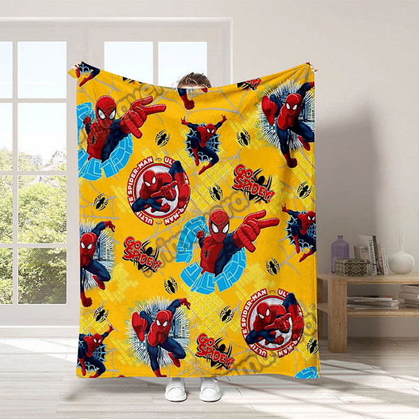 Spiderman-peitto, superpehmeä ja lämmin flanellipeitto, sänkyyn, sohvalle, autoon, lapsille, pojille, lahja, tyyli 2 style 2 125*150cm