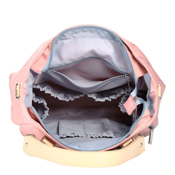 Bleievesker Mammaveske Mote En Skulder Crossbody Vanntett Nylon Stor Kapasitet Lotus Rosa Lotus Pink L