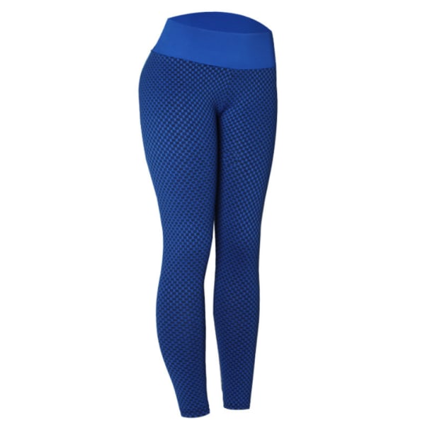 Träningsleggings för kvinnor, hög midja, hög midja Fitness Yoga Sport Blue/M