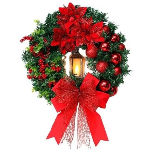 40CM Christmas wreath for decoration, room, red