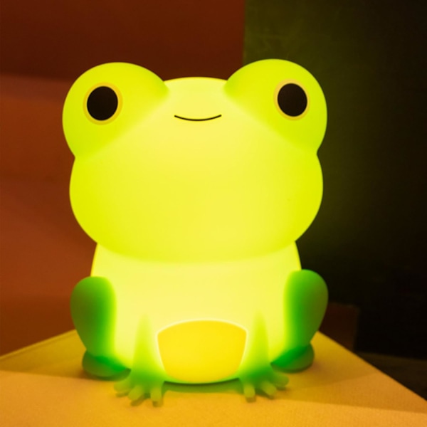 Night Light for Kids, Cute Frog Night Lamp Bedroom Nightlight for Girls Boys Teens, USB Rechargeable Silicone Animal Nightlight Christmas Birthday