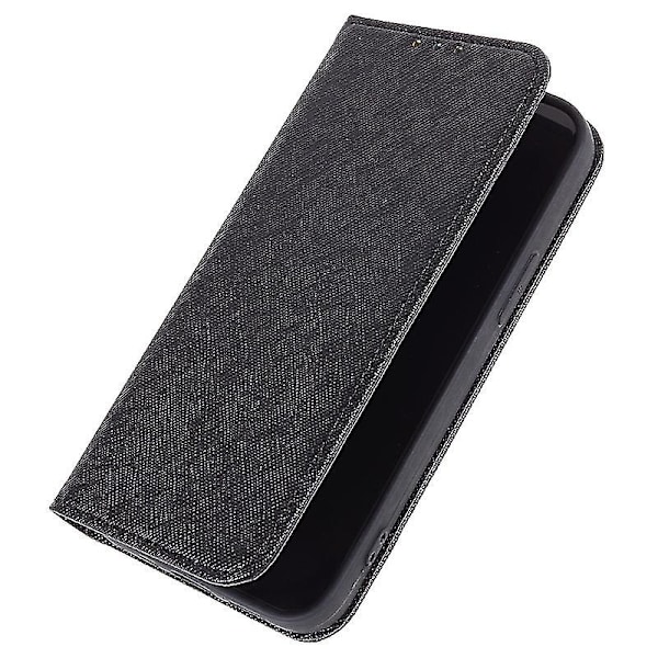 For Motorola Moto G34 5g Telefonetui Krydsstruktur Magnetisk Lukning Flip Stativ Cover