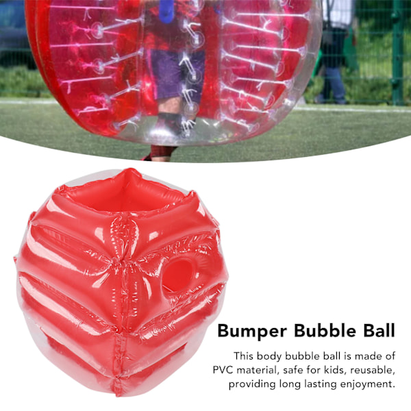 Oppustelig boblebold sikker PVC krop bumper boble hoppebold til familiesammenkomst picnic camping rød