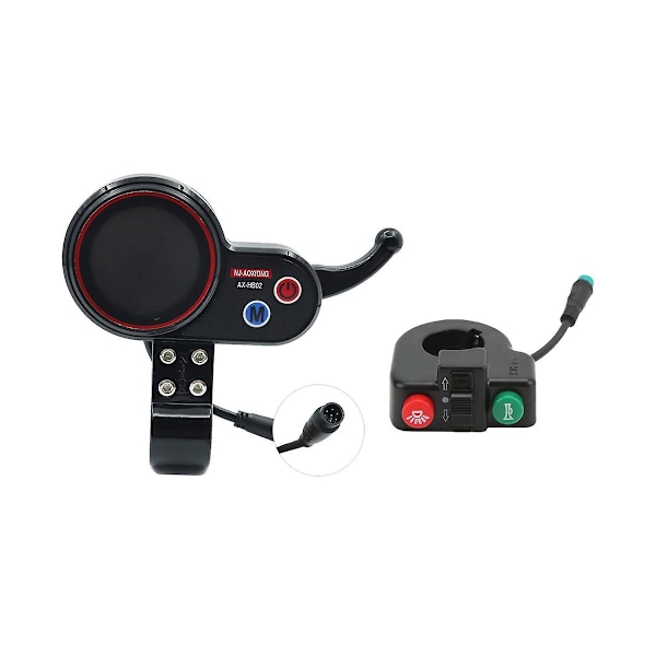 -aoxiong Ax-hb02 Electric Scooter Dashboard Gauge+Power Switch Button 36v 48v Adjustable 6pin For Electri