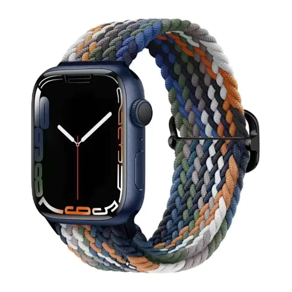 Flettet løkke til Apple Watch Rem 44mm 40mm 45mm 41mm 42mm 38mm 49mm Elastisk Solo armbånd iWatch serie 9 se 7 5 6 Ultra2 Band 30.Cowboy Farverig 30.Cowboy Colorful 42mm 44mm 45mm 49mm