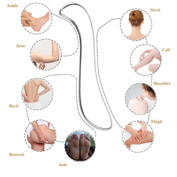 Gua Sha -ruostumattomasta teräksestä valmistettu Gua Sha -hierontaväline Gua Sha -kaavin Asteen fascia -työkalu hierontaan Gua Sha -kasvohieronta rulla kauneudelle