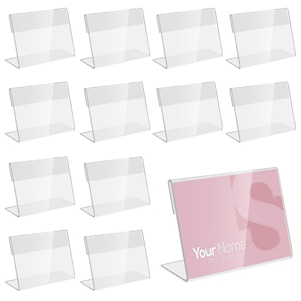 30pcs Mini Acrylic Sign Display Holder Price Display Holder Small Display Stand L Shape Acrylic Price Card Small