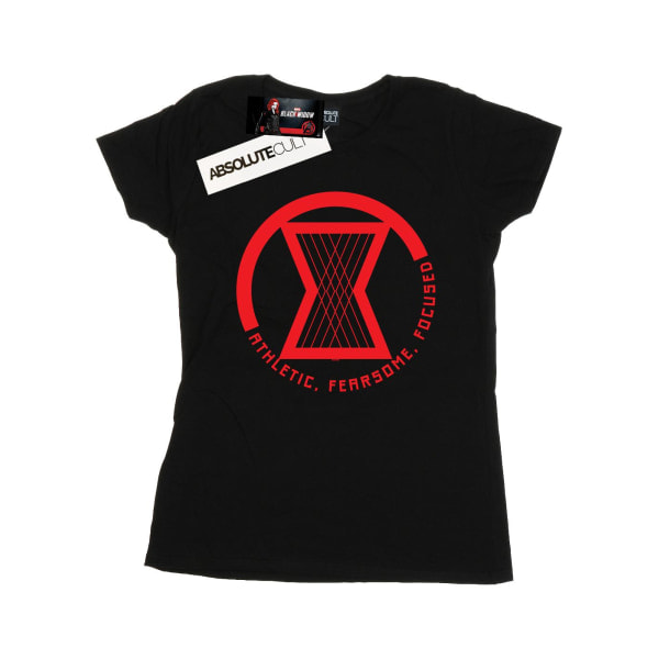 Marvel Dame/Kvinner Black Widow Film Athletic Logo Bomull TS Sort XL