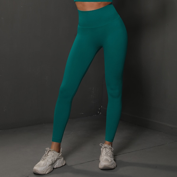 Butt Lifting Workout Leggings för kvinnor, Scrunch Butt Gym Seamless Booty Tight (L)