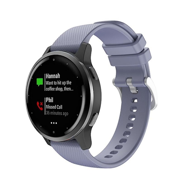 För Garmin Vivoactive 4s/vivomove 3s Silver Buckle Ersättningsarmband 18mm Wearables Watch