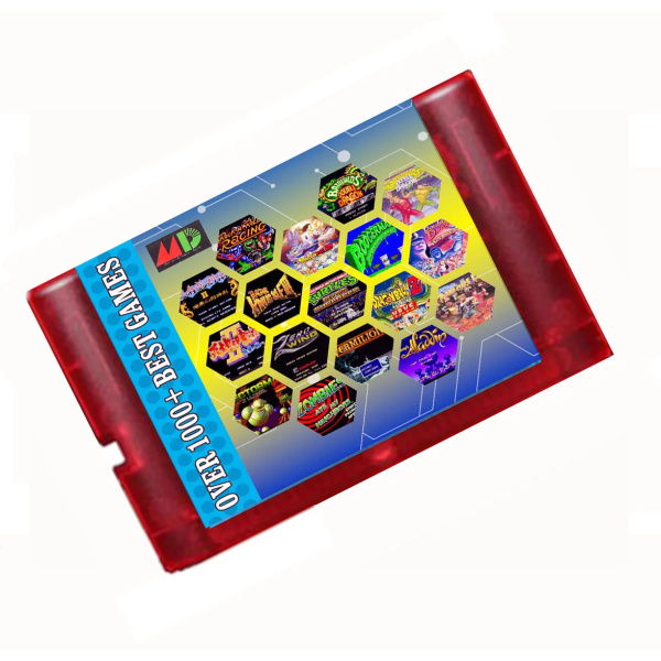 Den ultimata 1000 i 1 EDMD Remix MD-spelkassetten för USA/Japanska/Europeiska SEGA GENESIS MegaDrive-konsolen black