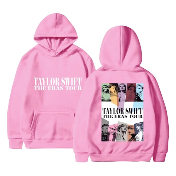 2024 Europeiska och amerikanska sångerskan Taylor nya modet taylor swift enkla printed europeiska och amerikanska huvtröja för män och kvinnor pink pink XL