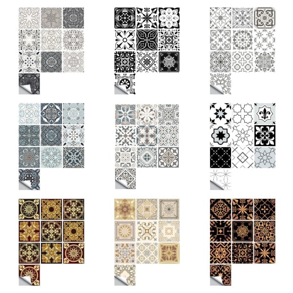 15 cm Peel and Stick Tiles Stick on Tiles Kitchen Bathroom Backsplash Tiles Color 20pcs MZ-6-006