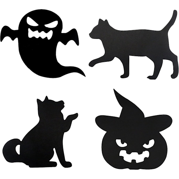 4pcs Bedroom Atmosphere Light Lighting Luminous Wall Decal Halloween Atmosphere Animal Stickers Sunmostar