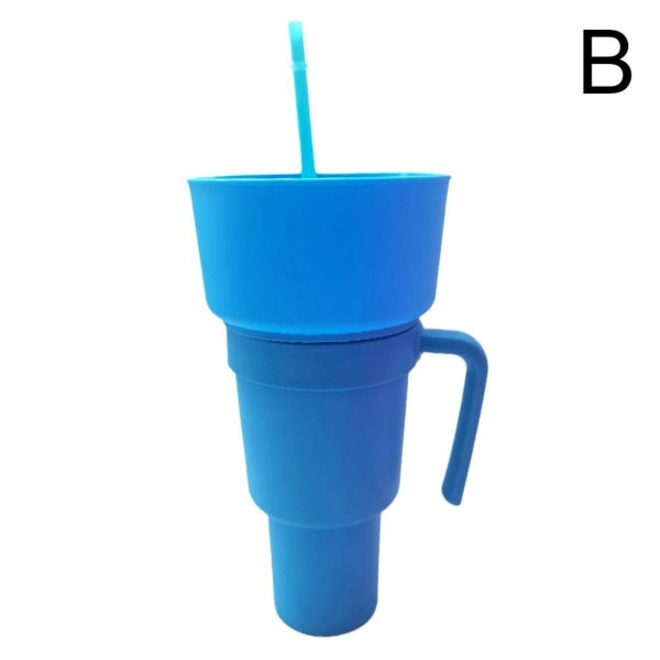 Stadium Tumbler Popcorn Cup Snack Cup Multifunktionell Cup 1000m blue 1L