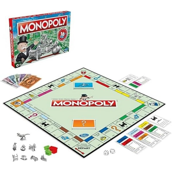 Monopol, klassiskt brädspel för familjer och barn, för 2 till