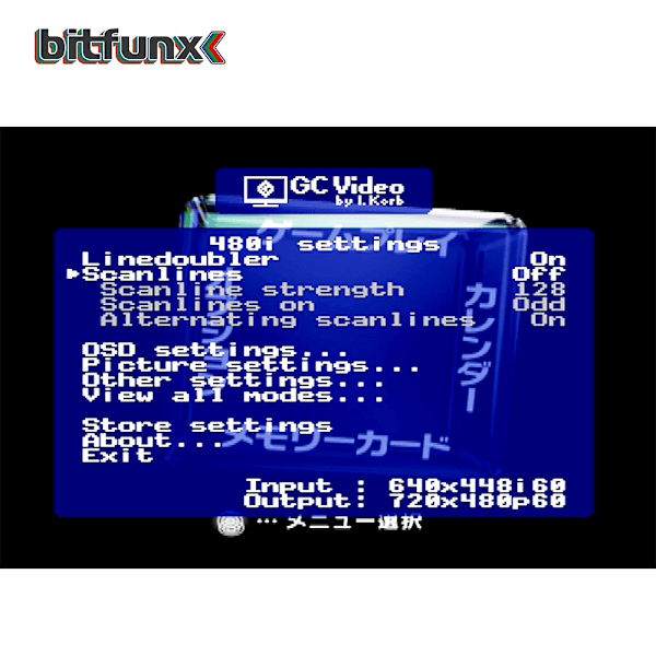 Bitfunx HDMI-yhteensopiva linjan kaksinkertaistaja-adapteri Digitaalinen HDMI:lle GC2HDMI Nintendo Gamecubelle NGC HDMI black