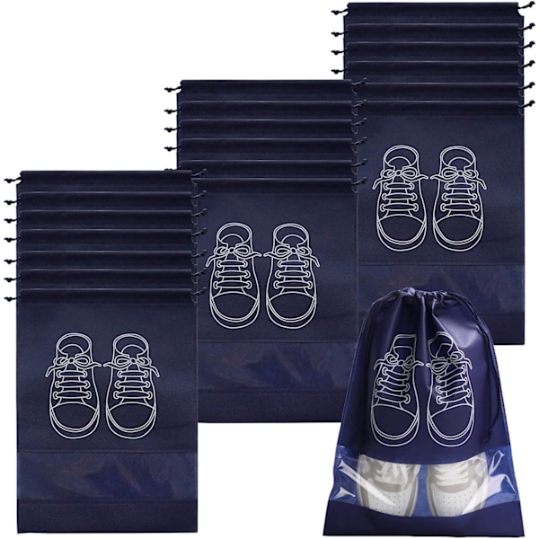 Travel shoe bag 20 pcs - Navy blue