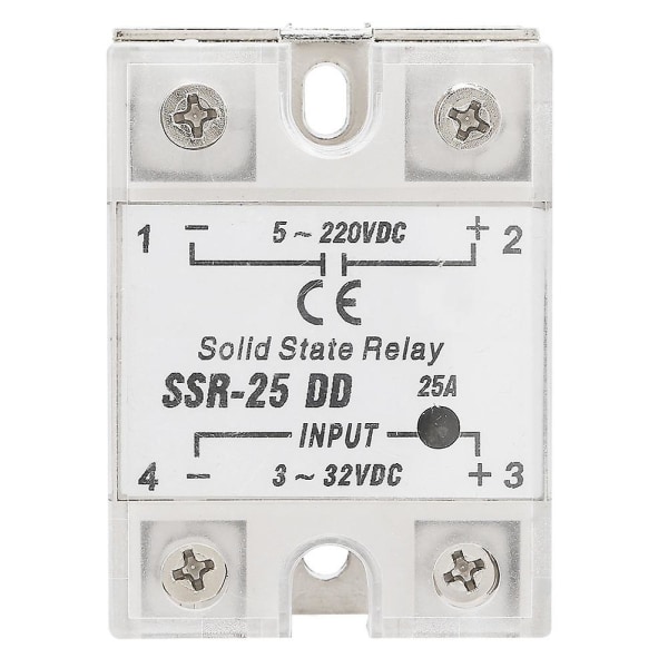 Ssr-25 Dd 25a 5-220vdc Solid State-relä för industriell automationsprocess