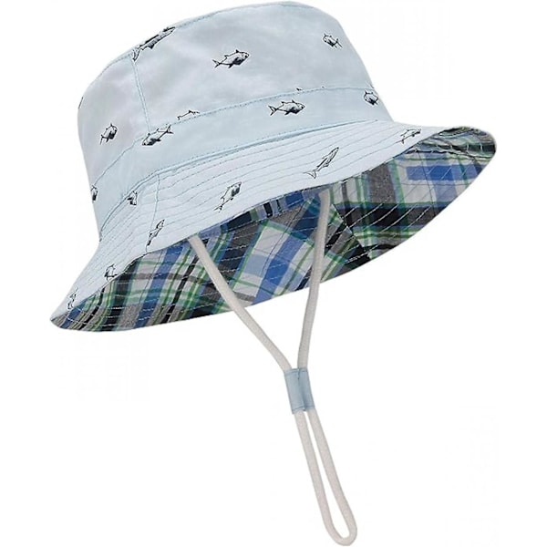 UPF 50+ Strand Baby Solhatt Solskydd Söt Bred Brätte Sommar Baby Boy Bucket Hats Toddler Solhattar för Flicka