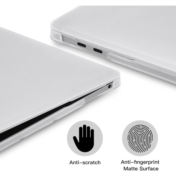 Case kompatibelt för Macbook Air 13 tum M1 A2337 A2179 A1932, släppt 2024-2024 Frosted Clear